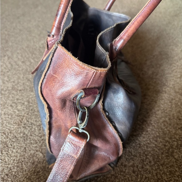Bed Stu Dark Brown Leather Tote Bag - Picture 15 of 16